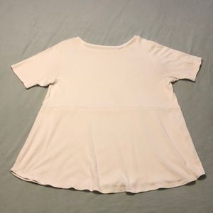 J.Jill Pima Shirttail Tee -White